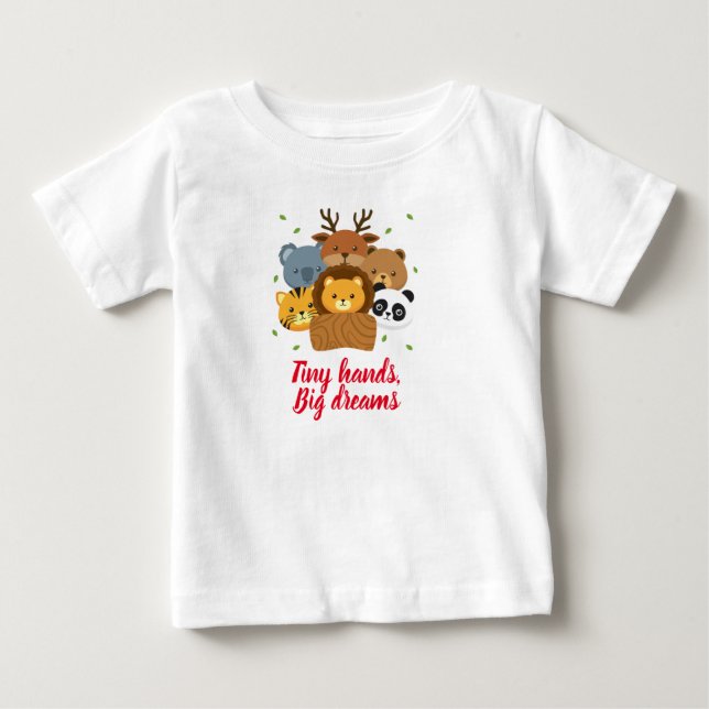 Cute animal baby boy T-shirt design  (Front)