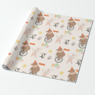 Cute Animal Band Birthday Wrapping Paper