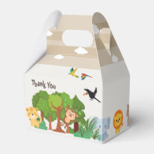 Cute animal birthday party in jungle 