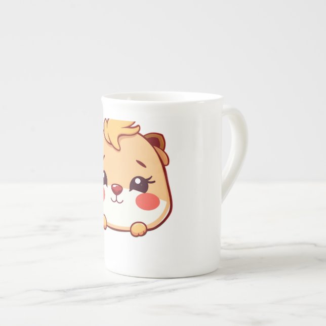 Cute animal bone china mug (Front Right)