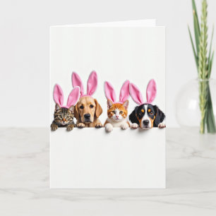 Cute Animal Bunny Ears Photo Card