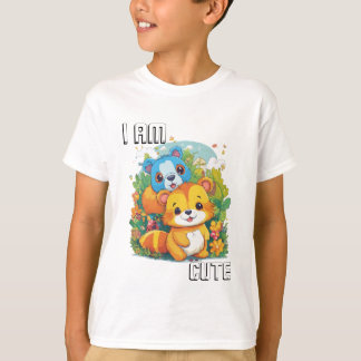 Cute Animal cartoon illustration i am cute T-Shirt