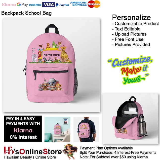 Cute Animal Cartoon School Supplies Backpack Bag 7 (Cute Animal Cartoon School Supplies Backpack Bag 7.)
