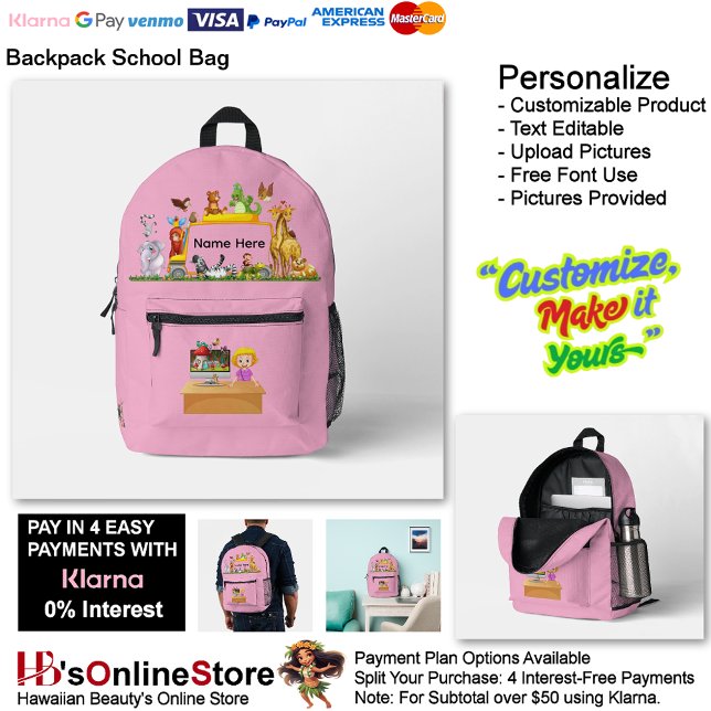 Cute Animal Cartoon School Supplies Backpack Bag 9 (Cute Animal Cartoon School Supplies Backpack Bag 9.)