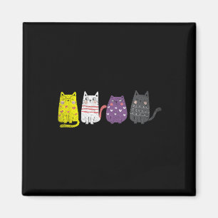 Cute Animal Cat Gift Non Binary Pride Agender Non Magnet