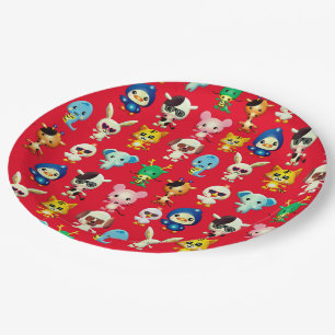 Cute Animal Characters Paper Plate