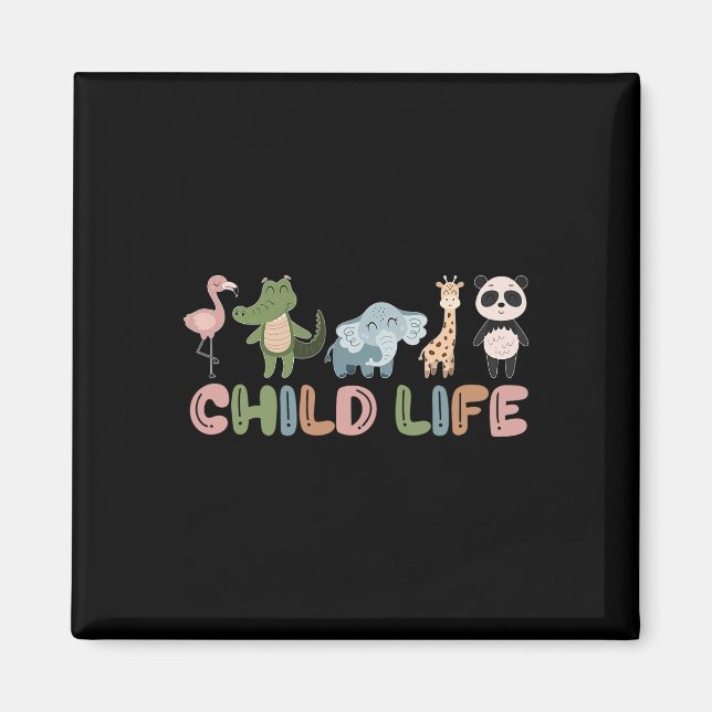 Cute Animal Child Life Specialist Play Therapy Ped Magnet (Front)