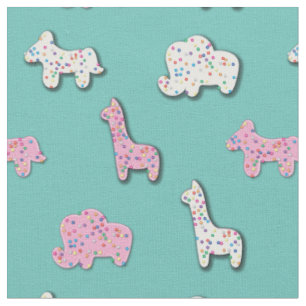 Cute Animal Cookies Kids Decor Fabric