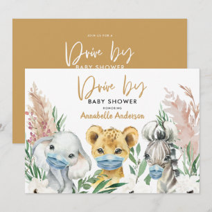 Cute animal covid mask drive by baby
