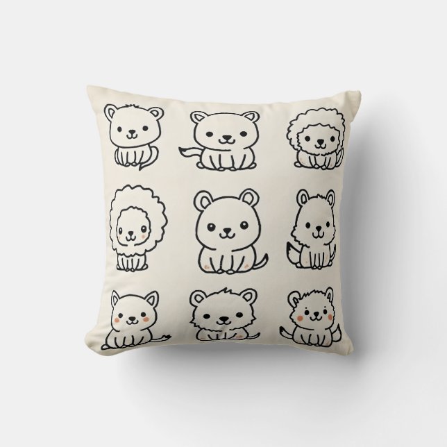  Cute animal cushion (Front)