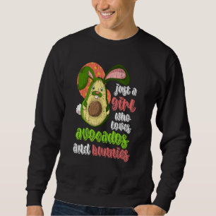 Cute Animal Easter Egg Avocado Bunny  Girls Women  Sweatshirt
