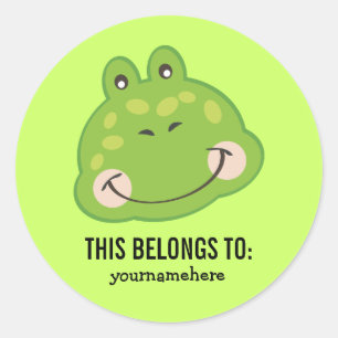 Cute Animal Faces THIS BELONGS TO Sticker