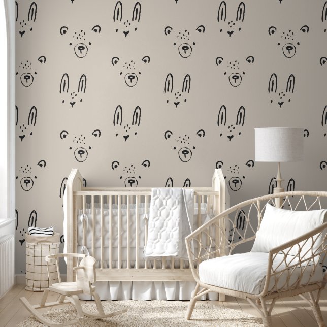 Cute animal faces wallpaper (Kids)