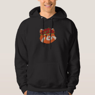 Cute Animal Flowers Zoo Animal Roses Red Panda Hoodie