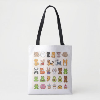 Cute Animal & Food Sticker Sheet – Kawaii Cats, Do Tote Bag
