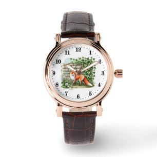 Cute animal fox lovers  watch