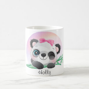 Cute Animal Friendly Panda Bamboo    Coffee Mug