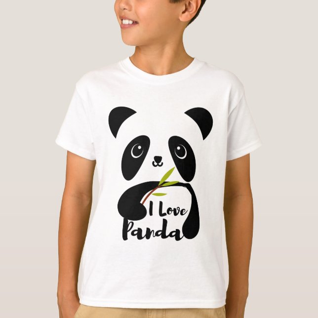 Cute Animal Friendly Panda T-Shirt (Front)