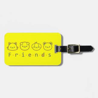 Cute animal friends face  Case-Mate iPhone case Luggage Tag