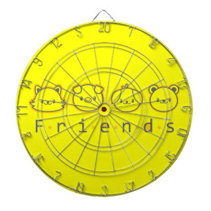 Cute animal friends face  dartboard
