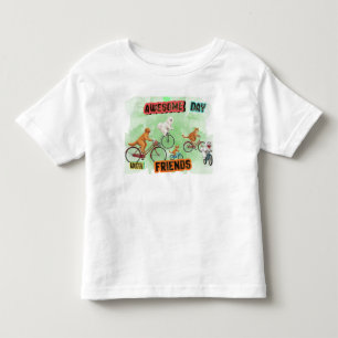 Cute Animal Friends on Bikes Toddler T-Shirt
