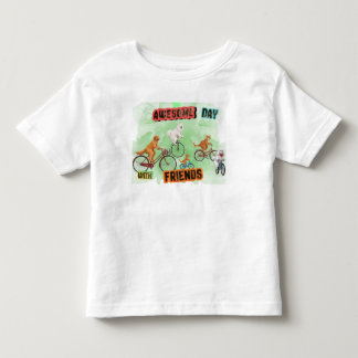 Cute Animal Friends on Bikes Toddler T-Shirt