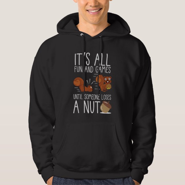 Cute Animal Funny Rodent Nut Lover Squirrel Hoodie (Front)