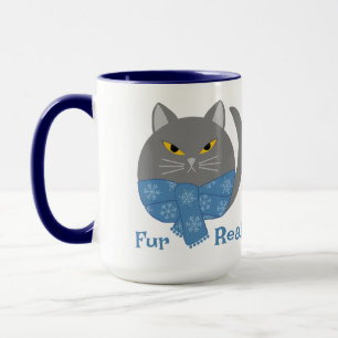 Cute Animal 'Fur Real' Cat Mug
