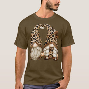 Cute Animal Gnomies For Women & Gardener Leopard P T-Shirt