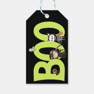 Cute Animal Halloween Boo Gift Tags