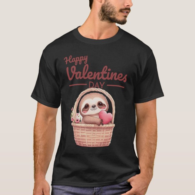 Cute Animal Heart Panda  Happy Valentine Day  13 T-Shirt (Front)