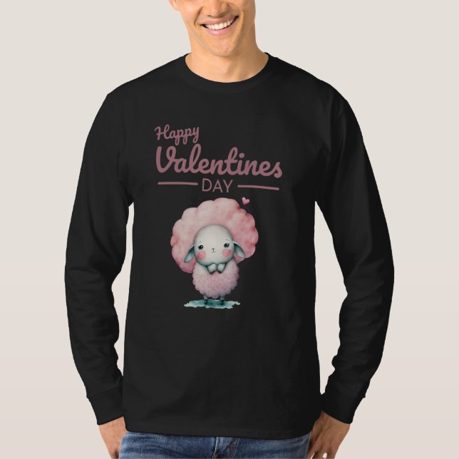 Cute Animal Heart Panda Happy Valentine Day  85 T-Shirt (Front)