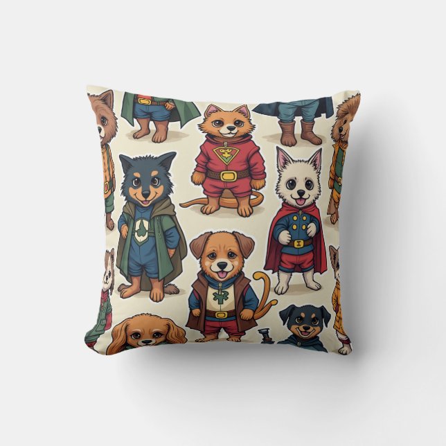 cute animal heroes cushion (Front)