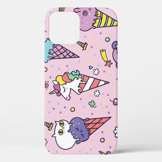 Cute Animal Ice Cream Cones Case-Mate iPhone Case (Back)