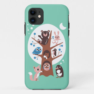 Cute Animal in Tree iPhone 11 Case