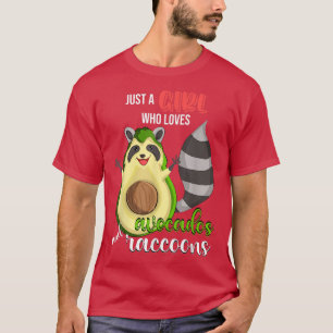 Cute Animal Just A Girl Who Loves Avocados And Rac T-Shirt