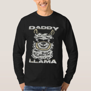 Cute Animal Lover Alpaca Llama Daddy Dad Father T-Shirt