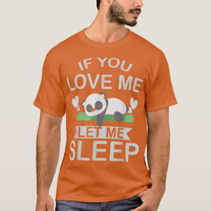 Cute Animal Lover PJ Napping Sleeping Panda Bear T-Shirt