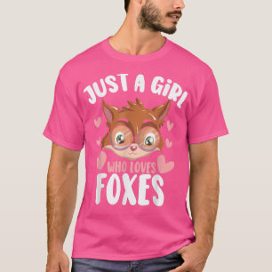 Cute Animal Lover Women Just A Girl Who Loves Foes T-Shirt