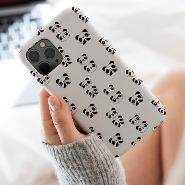 Cute animal panda bear pattern Girly trendy Case-Mate iPhone Case (Creator Uploaded)