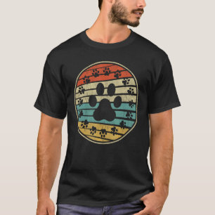 Cute Animal Paw Print Retro Vintage 70s 80s Cat Do T-Shirt