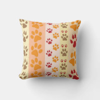 Cute Animal Paw Prints Pattern in Natural Colours