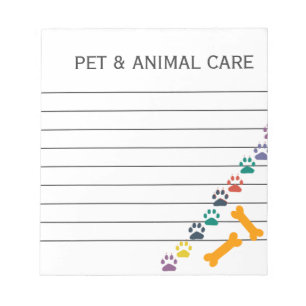 Cute Animal Pet Care Business Office Notepad