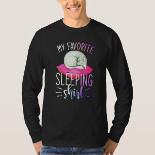 Cute Animal Pet Late Sleeper Sleepy Napping Sleepi T-Shirt