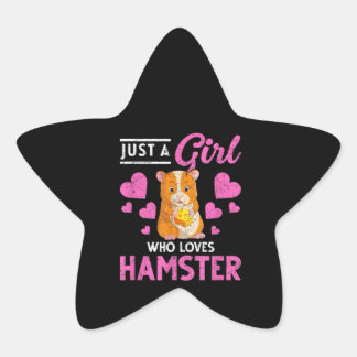 Cute Animal Pet Mum Hamster Star Sticker