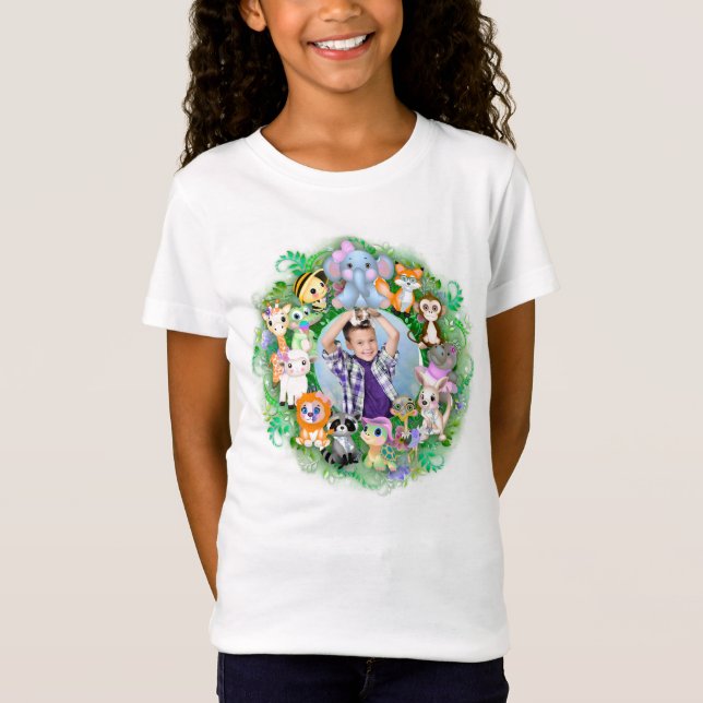 Cute Animal Photo Frame  T-Shirt (Front)