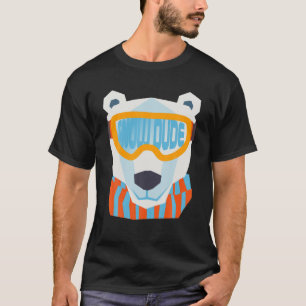 Cute Animal Polar Bear Ski Goggles Snow Dude Winte T-Shirt