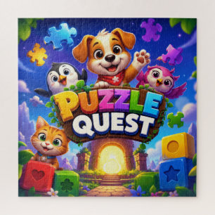 Cute Animal Puzzle Adventure Fun Kids Game Art