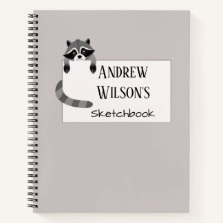Cute Animal Racoon Animal Lovers Spiral Notebook