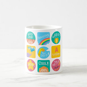 Cute Animal Reward Motivational Classroom Labels Coffee Mug